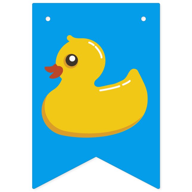 Kawaii Cute Rubrik Ducky Vimplar (Första flaggan)