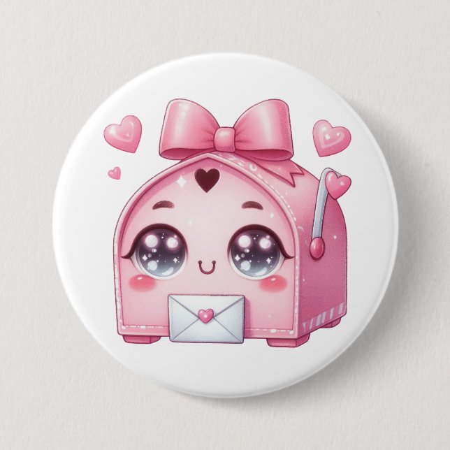 Kawaii Cute & Snyggt Button Badge Variation Knapp (Framsida)