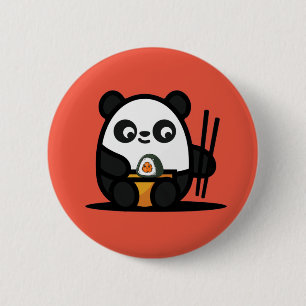 Kawaii Cute Sushi Panda Knapp