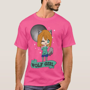 Kawaii Cute Varg Girl Anime Chibi Full Moon Shir T Shirt