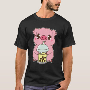 Kawaii Cute Zodiac Boba Gris Banana Bubble Pearl M T Shirt