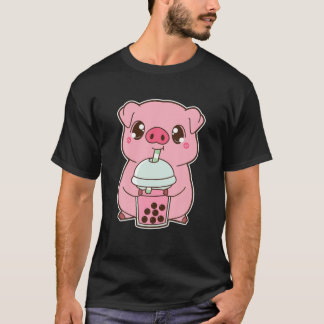 Kawaii Cute Zodiac Boba Gris Matcha Grönt Bubble M T Shirt