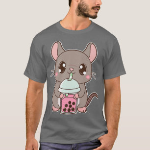 Kawaii Cute Zodiac Boba Råtta Strawberry Ro Bubble T Shirt