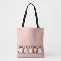 Kawaii Cutie Kitty Crew Tjejig Rosa Katt Mamma