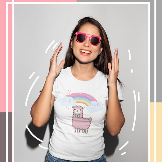 Kawaii Cutie Lame med färgstark regnbåge T-Shirt (Skapare uppladdad)