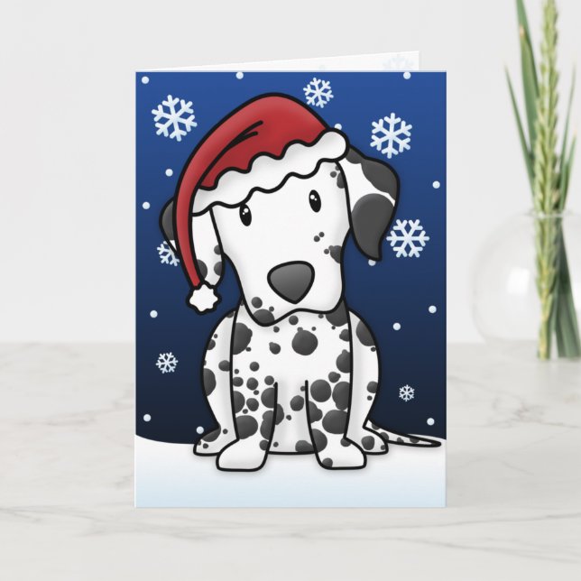Kawaii Dalmatianjulkort Helgkort (Framsida)