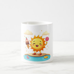 Kawaii Dancing Sol Summer Poolside Mugg