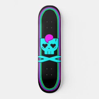KAWAII DEATHROCK SKALLE KORTLEK OLD SCHOOL SKATEBOARD BRÄDA 18 CM