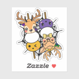 Kawaii Deer Dango - Kusliga Höstspettar Konst Klistermärken