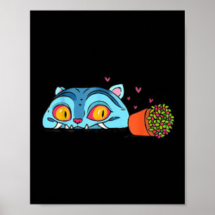 Kawaii Demon Cat Funny Anime Otaku Japanska Poster