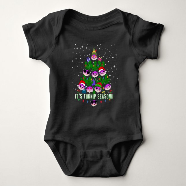 Kawaii Dess turnip Season Julgran Funny T Shirt (Framsida)
