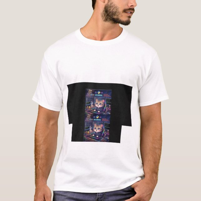 Kawaii Dev Katt Programmerare T-Shirt | Söt Kodnin (Framsida)