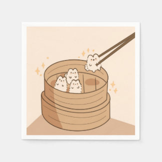 Kawaii Dim Sum Bunnies Pappra Napkins Pappersservett