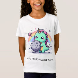 Kawaii dinosauer som håller en steroid! FUnny-barn T Shirt