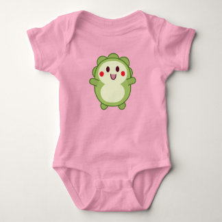 Kawaii Dinosaur Baby Bodykostym på Rosa T Shirt
