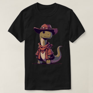 Kawaii dinosaur Brontosaurus Cowboy T Shirt