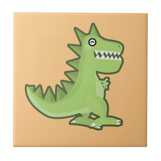 Kawaii Dinosaur Kakelplatta (Framsidan)