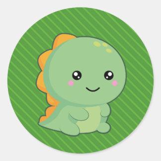 Kawaii Dinosaur Runt Klistermärke