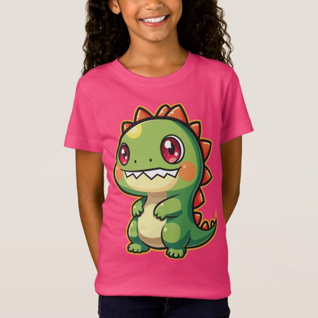 Kawaii Dinosaur T Shirt (Framsida)