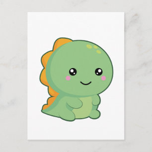 Kawaii Dinosaur Vykort