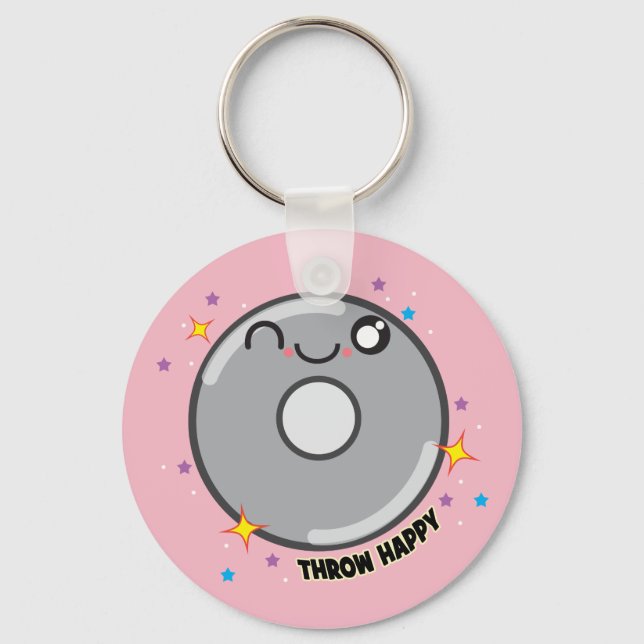 Kawaii Discus Thrower Keychain Gift Nyckelring (Framsida)