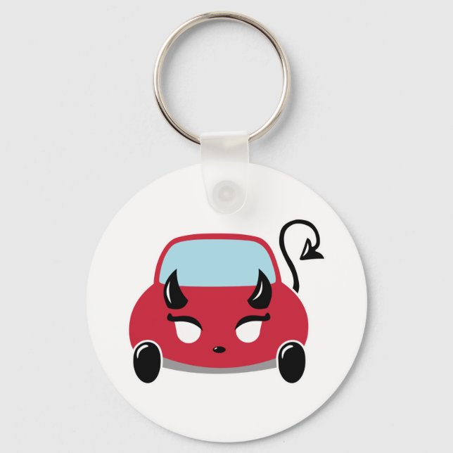 Kawaii Djävulen Car Nyckelring (Framsida)
