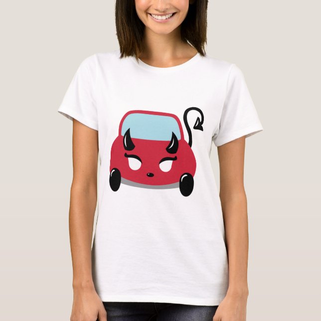 Kawaii Djävulen Car T-Shirt (Framsida)