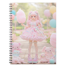 Kawaii Doll med Lollipops av Natasha Us Anteckningsbok