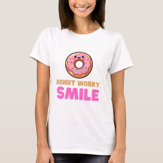 Kawaii Donut Delight Sweet and Adworthy T Shirt (Framsida)