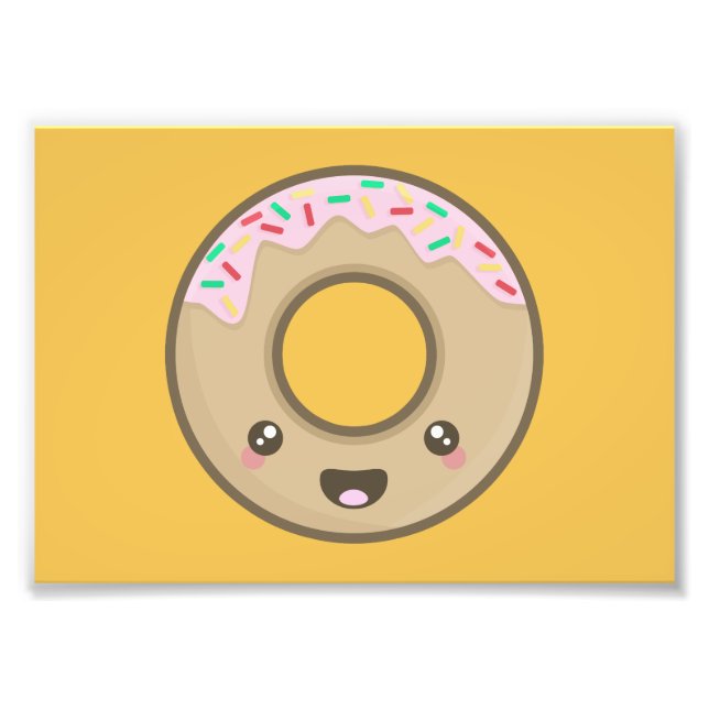 Kawaii donut fototryck (Framsidan)