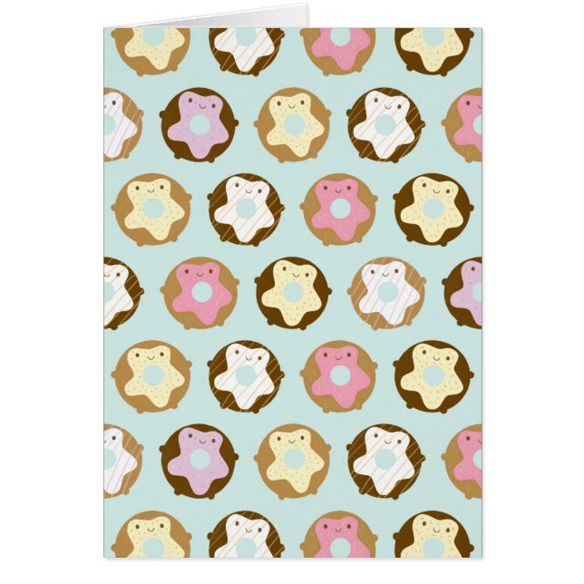 Kawaii Donuts Hälsningskort (Framsidan)