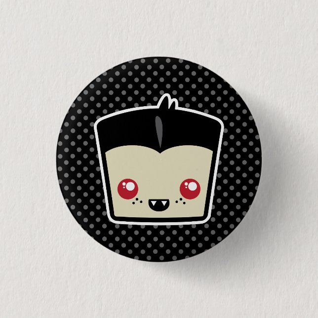 Kawaii Dracula Button Knapp (Framsida)