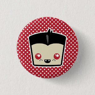 Kawaii Dracula Button Knapp