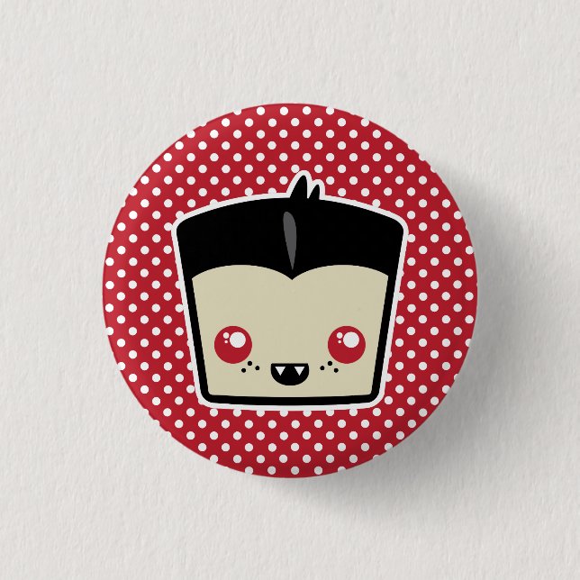Kawaii Dracula Button Knapp (Framsida)