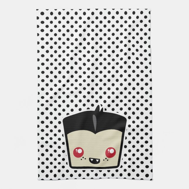 Kawaii Dracula Kitchen Towel Kökshandduk (Vertikal)