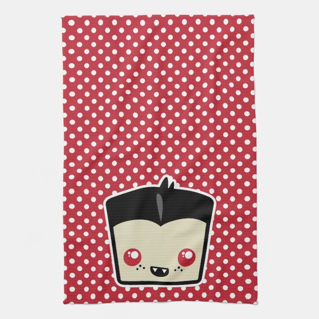 Kawaii Dracula Kitchen Towel Kökshandduk (Vertikal)