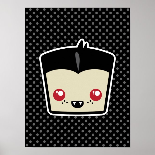Kawaii Dracula Poster Skriv ut (Framsidan)