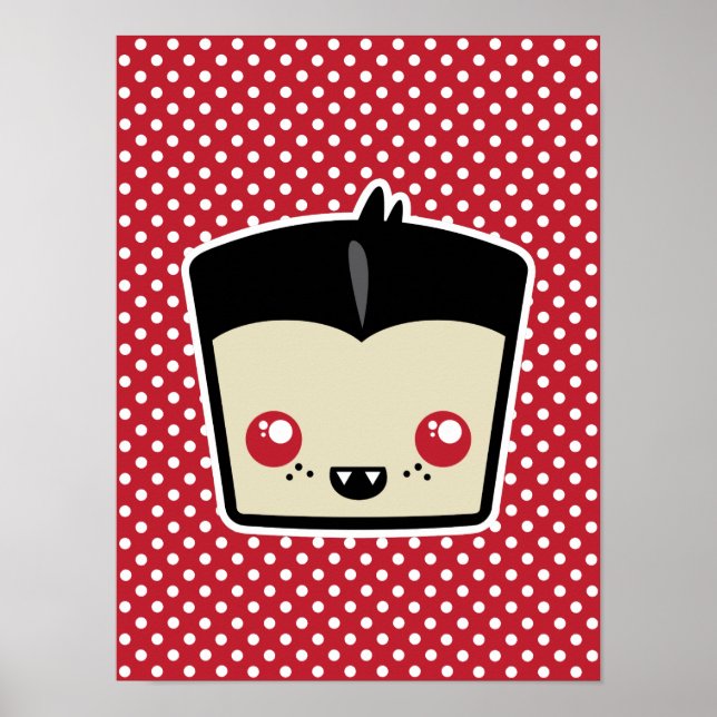 Kawaii Dracula Poster Skriv ut (Framsidan)