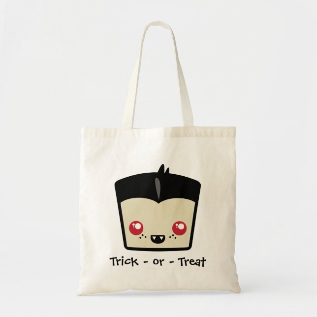 Kawaii Dracula Tote Bag Tygkasse (Framsidan)