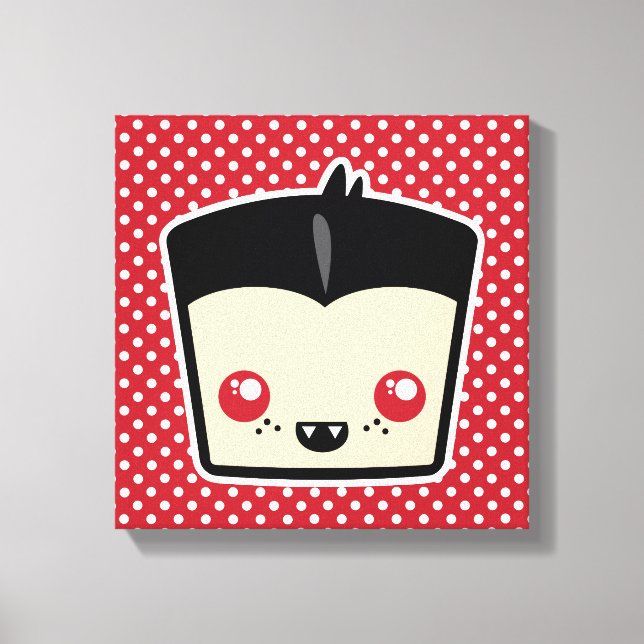 Kawaii Dracula Wrapped Canvas (Framsida)