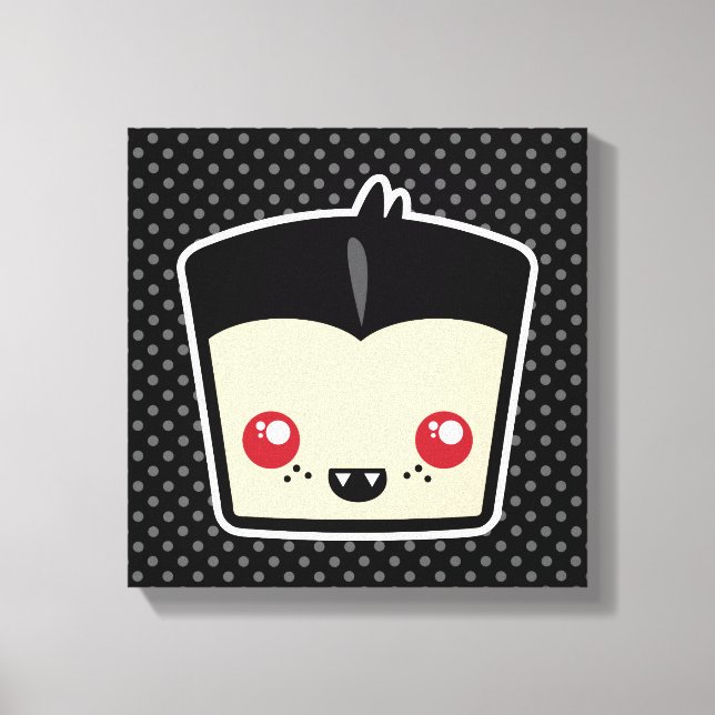 Kawaii Dracula Wrapped Canvas (Framsida)