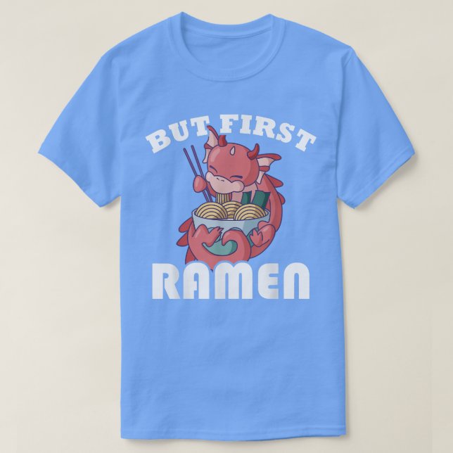 Kawaii Dragon men First Ramen T Shirt (Design framsida)