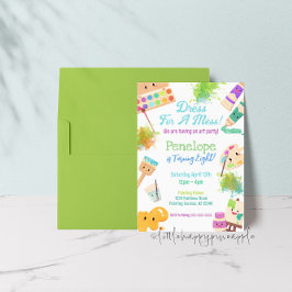 Kawaii Dress för en konstherdag i Party Inbjudningar