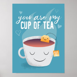 Kawaii du är min Kopp i Tea Kitchen Art Poster