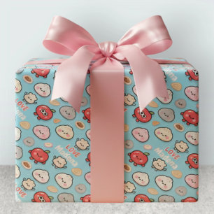 Kawaii Dumpling Apple Matmönster Ram Presentpapper