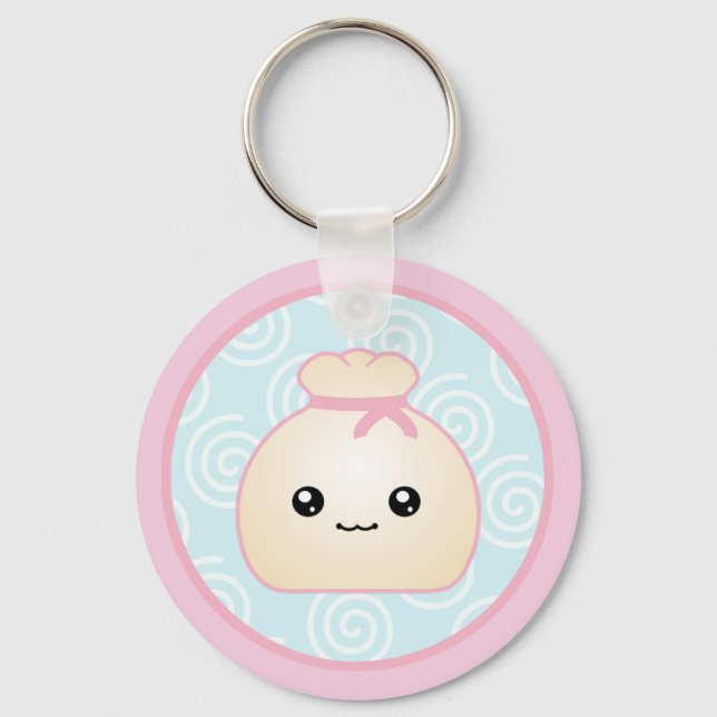 Kawaii Dumpling Keychain Nyckelring (Framsida)