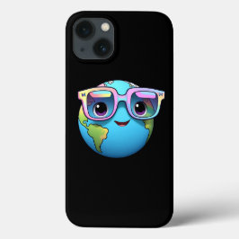 Kawaii Earth Neo-Pastel iPhone 13 Fodral