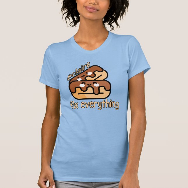 Kawaii Eclairs åtgärdar allt T Shirt (Framsida)