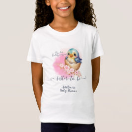 Kawaii Egg Bird Elegant Blommigt Baby Shower Syrra T Shirt