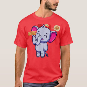 Kawaii Elephant Cute Animal Pizza Delivery Funny P T Shirt